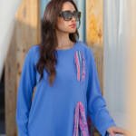 Blouse with Colorful Scarf