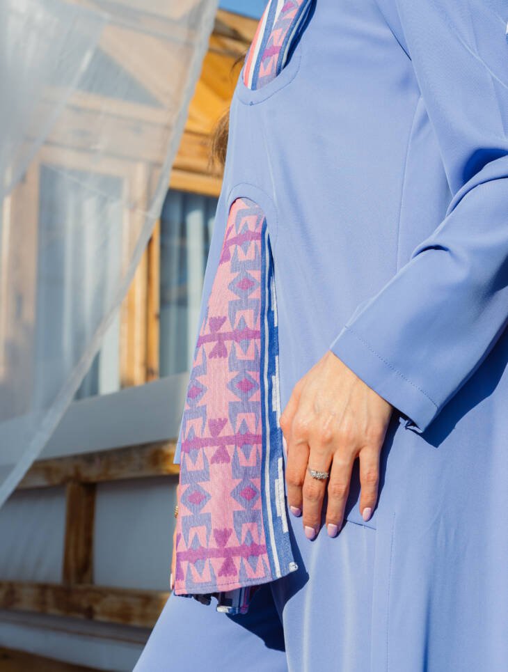 Blouse with Colorful Scarf - Image 4