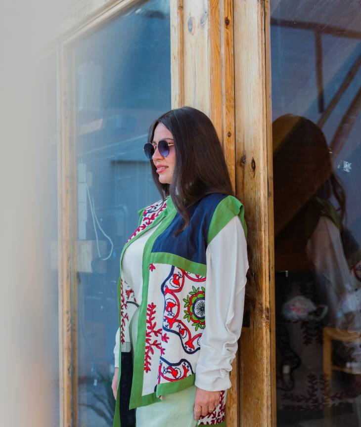 Colourful modern vest