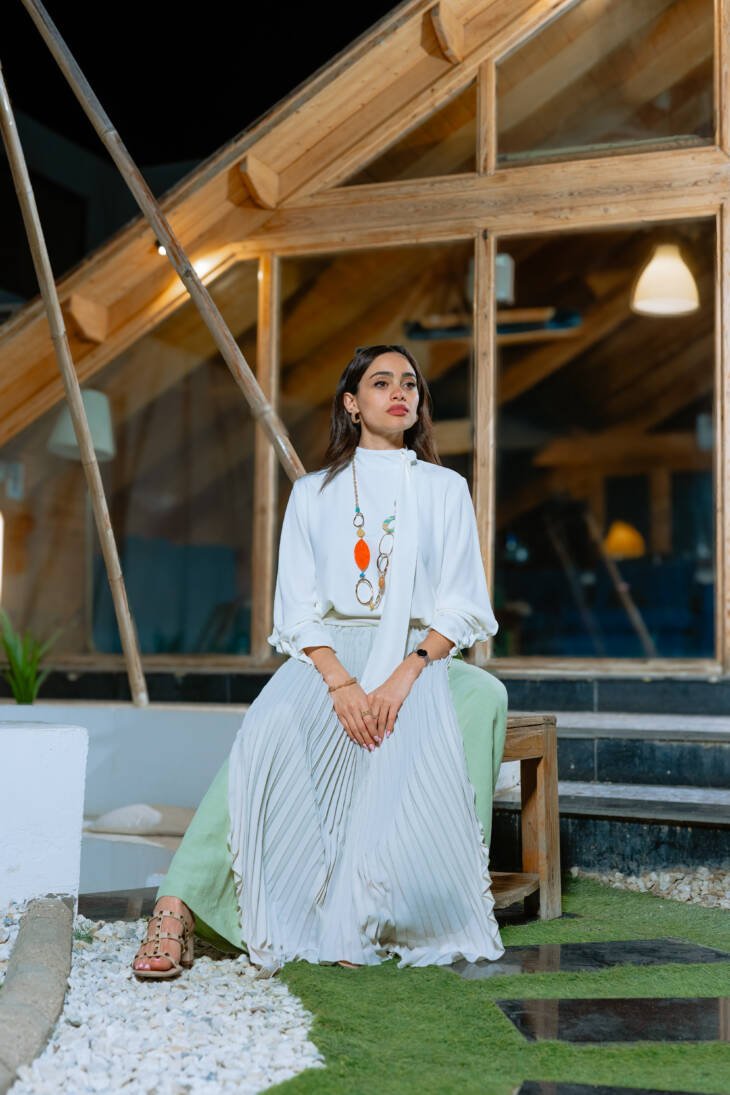 Pistachio Trouser with blisseh Skirt Overlay - Image 3