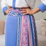 Wide-Leg Trousers with Colorful Side Skirt