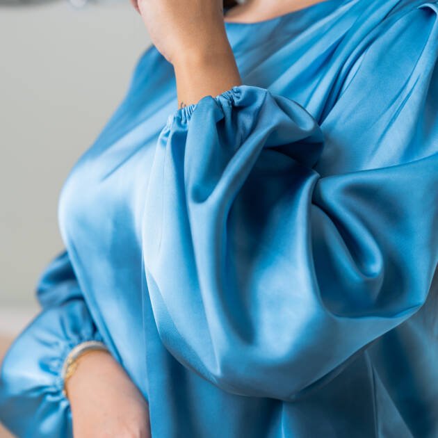 Wavy Satin Blouse